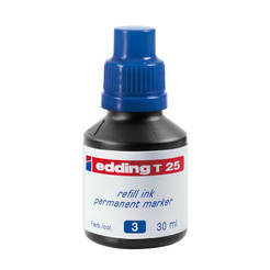 Permanent ink for markers E-T25 / 003, 30 ml, with dropper, blue