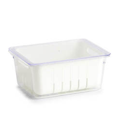 Fridge organizer 22.5 x 17.5 x 10cm PVC with lid