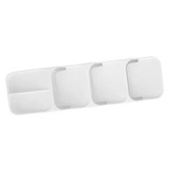 Utensil organizer 5 divisions, 39 x 11.2 x 5.2 cm white