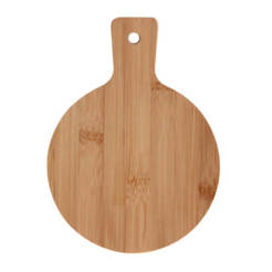 Bamboo cutting board 19 x 14 x 0.7cm round with handle