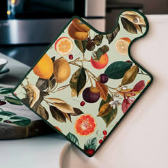 Warm serving board 17x24cm Tropical ceramic and cork