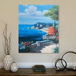 Leinwandgemälde 50x60cm Öl Landschaftsmotiv 330094