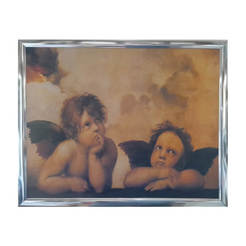 Wall painting with PVC frame 20 x 25 cm, Angels