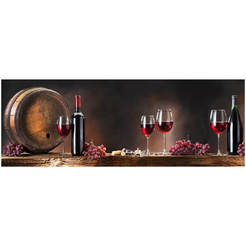 Роспись по стеклу на стену 30 x 80 см Винный завод, набивное стекло