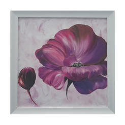 Картина 40 х 40см с рамка MDF, розово-лилаво цвете