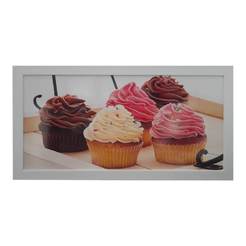 Picture 40 x 77 cm with MDF frame, Cupcakes