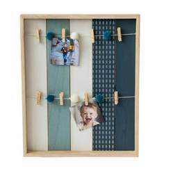 Дървена рамка за снимки със щипки 31 х 38 см