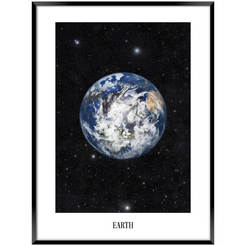 Картина за стена космос планета Земя 50 х 70см рамка MDF - AB112 Artbox Digi