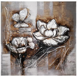 Painting canvas relief Sea Butterfly 80 x 80 cm