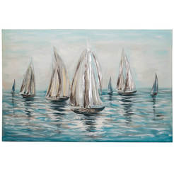 Picture with frame MDF 80x120cm sea with boats