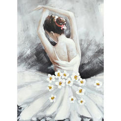 Painting with inner frame 50 x 70 cm oil Ballerina