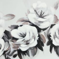 Картина канава с вградена рамка 60 х 60см маслена Бели рози