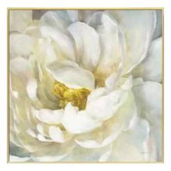 Painting with gold frame 80 x 80 cm Peony