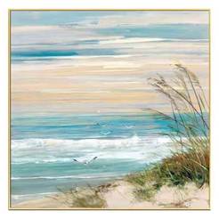 Painting with gold frame 60 x 60 cm Sunrise