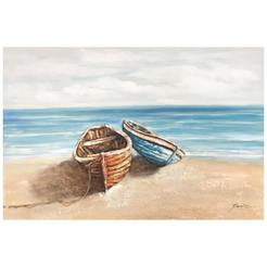 Picture with frame 60 x 90 cm embossed Boats