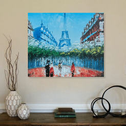 Картина с вградена рамка 50х60см дигитално масло Париж 330777