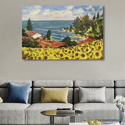 Gerahmtes Gemälde 60x90cm, digitale Ölmalerei, Exotica 330779