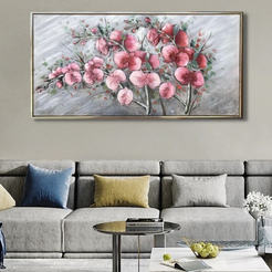 Картина в рамке 70х140см весенняя ветка 3D эффект 330806