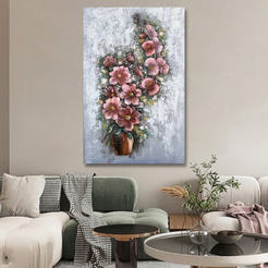 Painting 80x120cm Vase with flowers 3D effect 330812