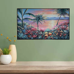 Framed painting 60x100cm oil Exotica 331074
