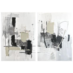 Wall paintings, canvas canvas Soot set 2 x 50 x 70cm HP028