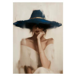 Картина за стена 70x100см платно канава ST822 Blue Hat