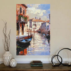 Картина с подрамка 60х90см Венеция канал