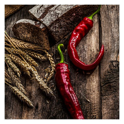 Стъклена картина за стена 30х30см GL170 Чушки STYLER