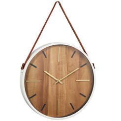 Wall clock Ø38cm metal frame white