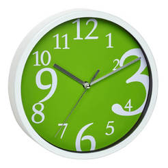 Wall clock f200 x 35mm non-ticking green