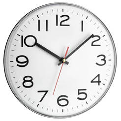 Wall clock f280 x 40mm silver