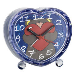 Alarm clock 102x46x92mm children's heart blue 60.1015.06