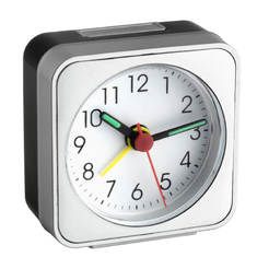 Alarm clock 57 x 29 x 57mm non-ticking gray