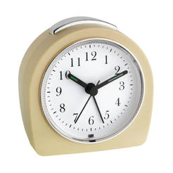 Alarm clock 87 x 55 x 90mm non-ticking beige