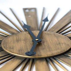 Wanduhr 70x4,5x70cm Sonnengold 10643 TONYS DECOR