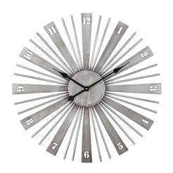 Wall clock 70x4.5x70cm sun silver 10643 TONYS DECOR