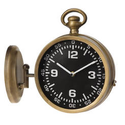 Стенен часовник двустранен 27.5 х 10 х 25 см, метал