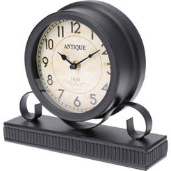 Desk clock 23 x 6 x 23 cm metal