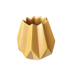 Keramikvase 14 cm gerippt 011330