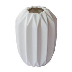 Ваза керамика 21х14см бяла