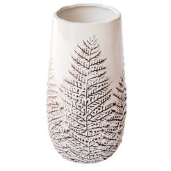 Ваза керамика 13.5х13.5х26см бяла