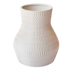 Ваза керамика 17.5х17.5х23см бяла