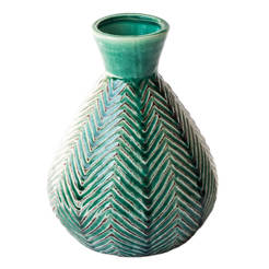 Керамична ваза 17х24см зелена