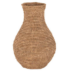 Woven vase Ø34x50cm palm leaves natural