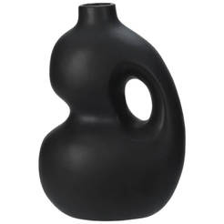 Vase 16,5 x 10,4 x 23,8 cm Dolomiten schwarz