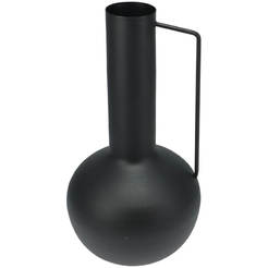 Ваза с дръжка 17х17х34,5см цинк черна