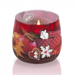 Scented candle in a glass, 30 hours, Christmas - Gingerbread