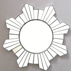 Декоративно огледало за стена - слънце с големи лъчи 39см Венеция