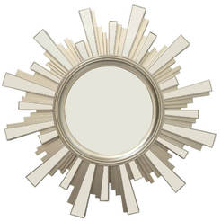 Decorative mirror for the wall - sun with small rays 50.3 cm Barcelona