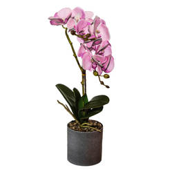 Искусственное растение Орхидея в горшке 10x10x50см композиция